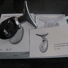 Facial Massager, Anti-Wrinkle Face and Neck Vibrating Aesthetic Treatment with LED Light